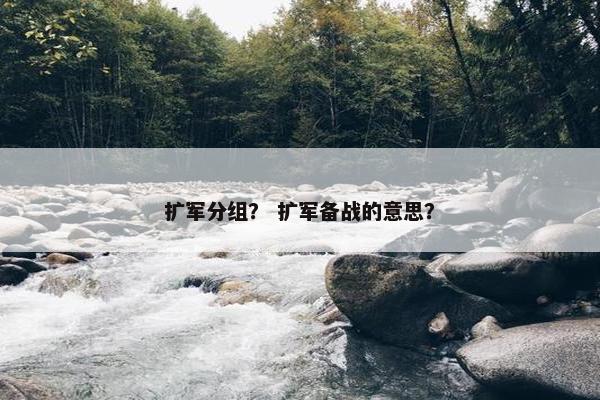 扩军分组？ 扩军备战的意思？