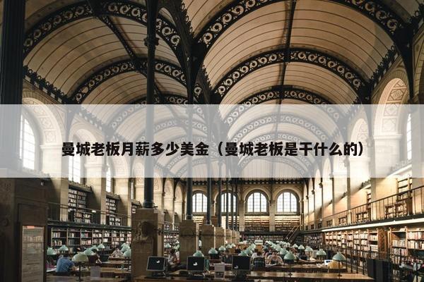 曼城老板月薪多少美金（曼城老板是干什么的）