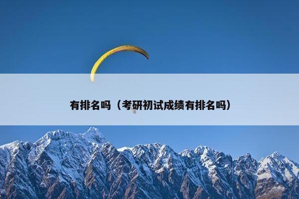 有排名吗（考研初试成绩有排名吗）