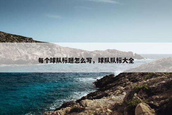 每个球队标题怎么写，球队队标大全