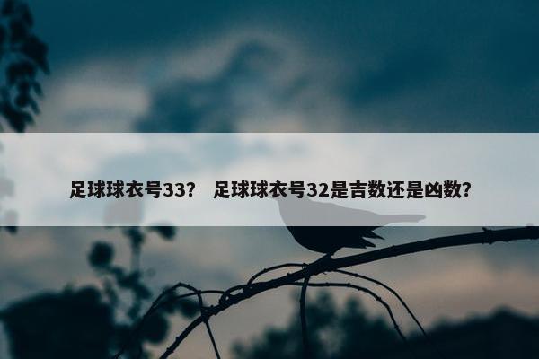 足球球衣号33？ 足球球衣号32是吉数还是凶数？
