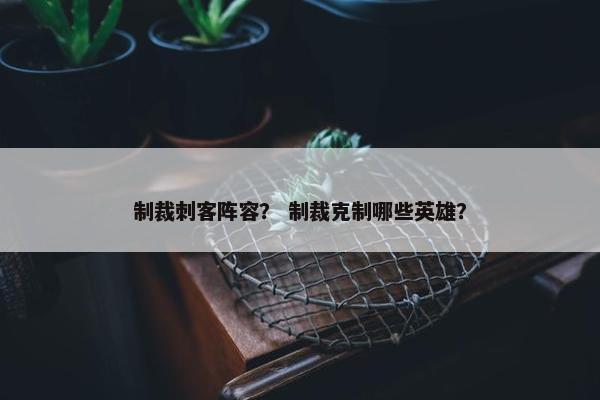制裁刺客阵容？ 制裁克制哪些英雄？