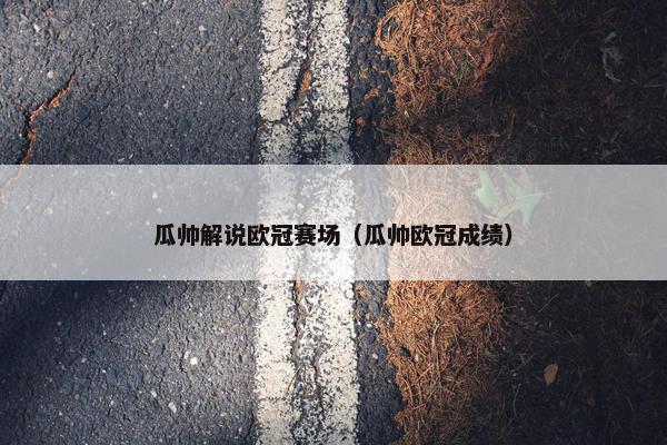 瓜帅解说欧冠赛场（瓜帅欧冠成绩）