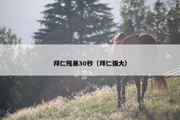 拜仁残暴30秒（拜仁强大）