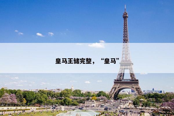 皇马王储完整，“皇马”