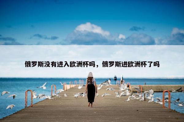 俄罗斯没有进入欧洲杯吗，俄罗斯进欧洲杯了吗