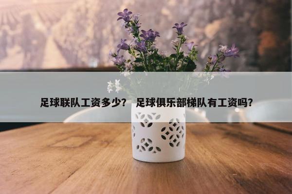 足球联队工资多少？ 足球俱乐部梯队有工资吗？