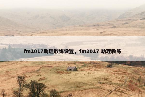 fm2017助理教练设置，fm2017 助理教练