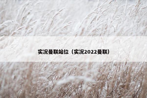 实况曼联站位（实况2022曼联）
