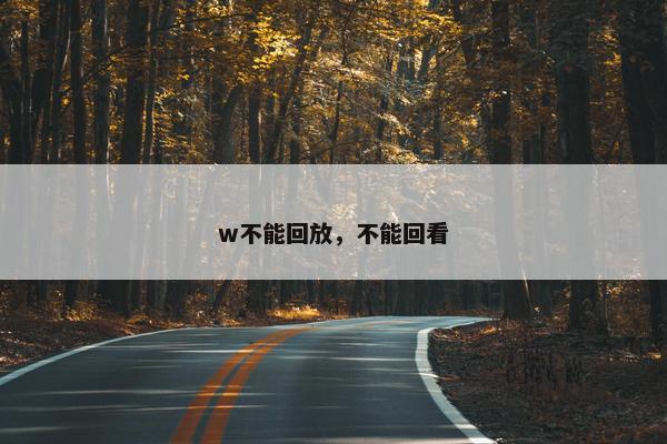 w不能回放，不能回看