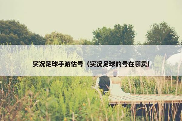 实况足球手游估号（实况足球的号在哪卖）