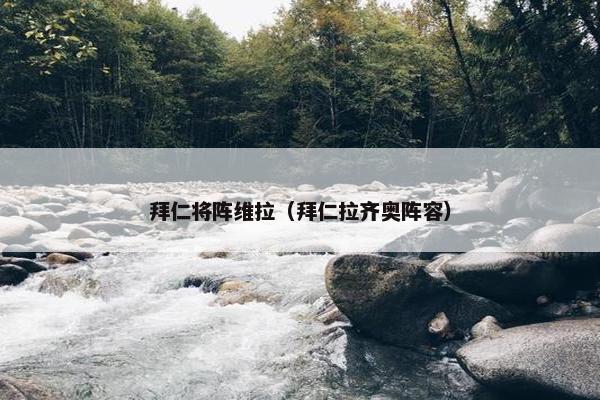 拜仁将阵维拉（拜仁拉齐奥阵容）