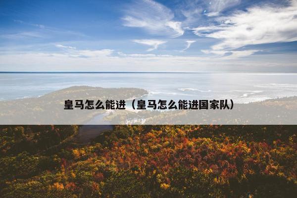 皇马怎么能进（皇马怎么能进国家队）