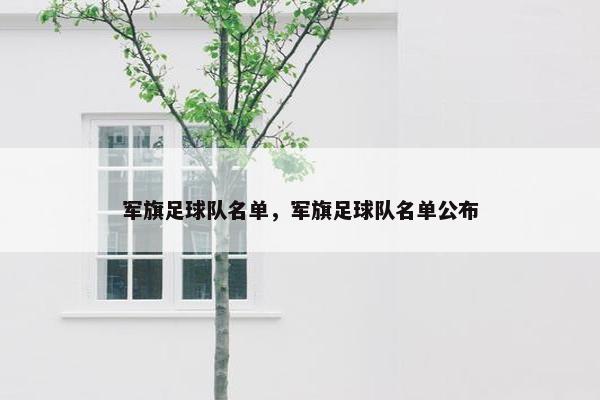 军旗足球队名单，军旗足球队名单公布