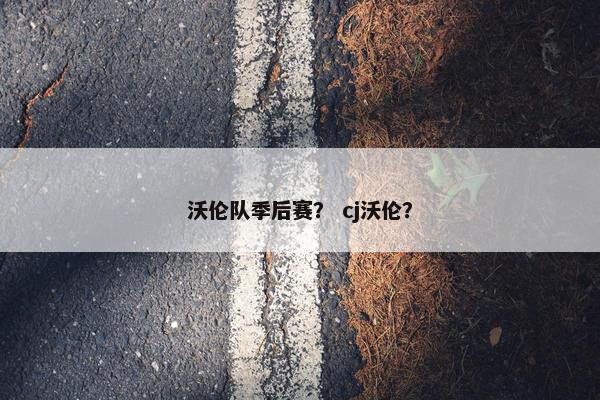 沃伦队季后赛？ cj沃伦？
