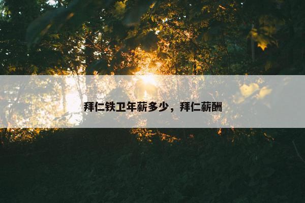 拜仁铁卫年薪多少，拜仁薪酬