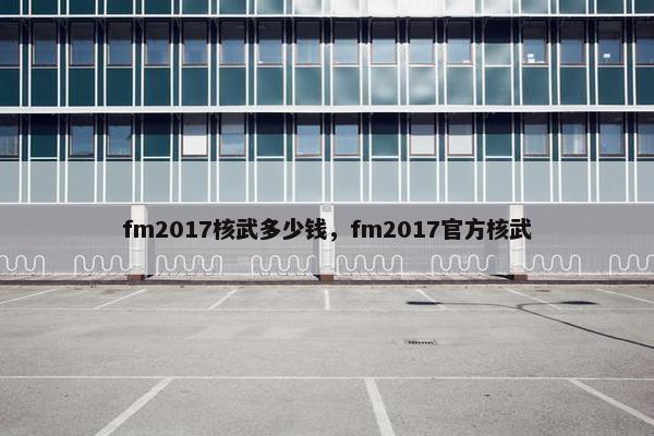fm2017核武多少钱，fm2017官方核武