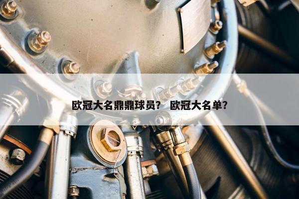 欧冠大名鼎鼎球员？ 欧冠大名单？