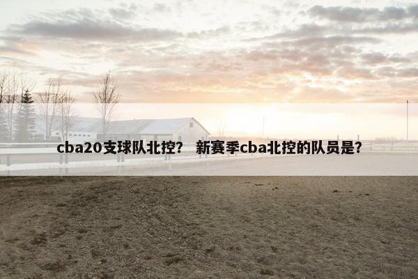 cba20支球队北控？ 新赛季cba北控的队员是？