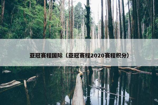 亚冠赛程国际（亚冠赛程2020赛程积分）
