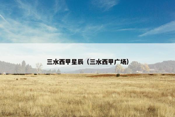 三水西甲星辰（三水西甲广场）