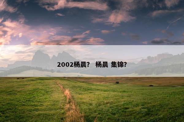2002杨晨？ 杨晨 集锦？