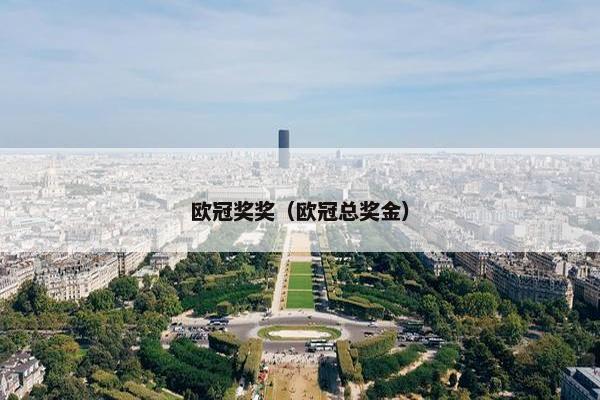 欧冠奖奖（欧冠总奖金）