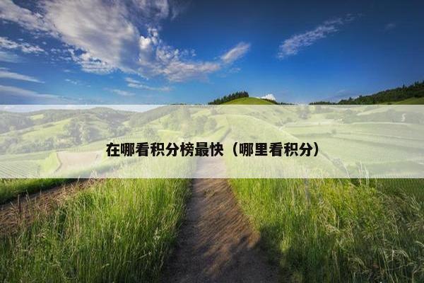 在哪看积分榜最快（哪里看积分）