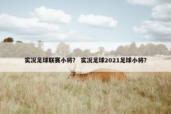 实况足球联赛小将？ 实况足球2021足球小将？