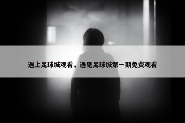 遇上足球城观看，遇见足球城第一期免费观看