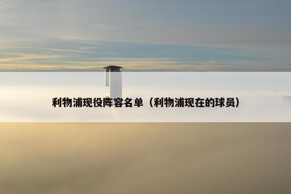 利物浦现役阵容名单（利物浦现在的球员）