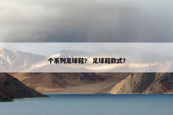 个系列足球鞋？ 足球鞋款式？