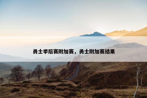 勇士季后赛附加赛，勇士附加赛结果