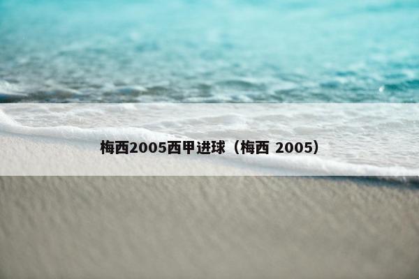 梅西2005西甲进球（梅西 2005）
