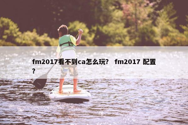 fm2017看不到ca怎么玩？ fm2017 配置？