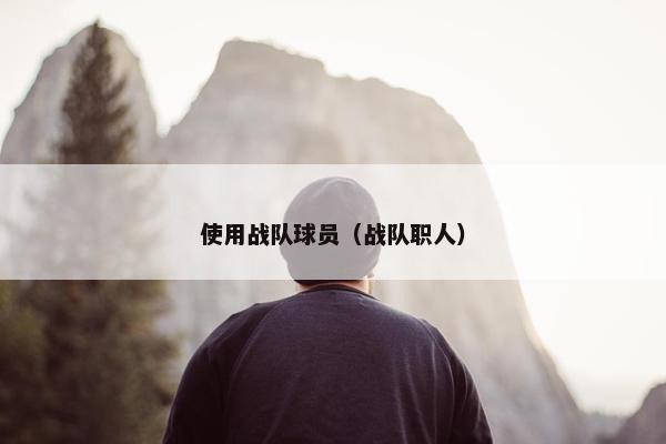 使用战队球员（战队职人）