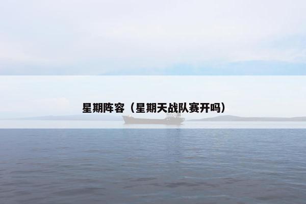星期阵容（星期天战队赛开吗）