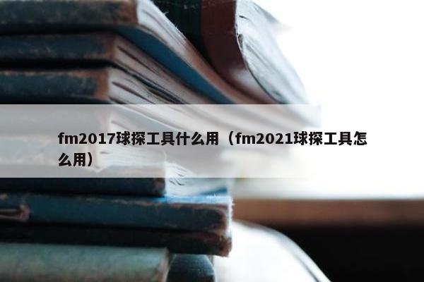 fm2017球探工具什么用（fm2021球探工具怎么用）
