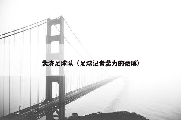 裴济足球队（足球记者裴力的微博）