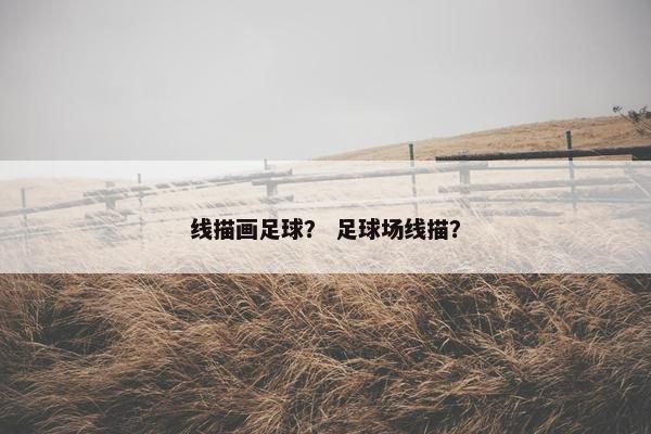 线描画足球？ 足球场线描？