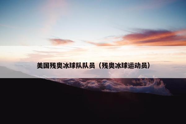 美国残奥冰球队队员（残奥冰球运动员）
