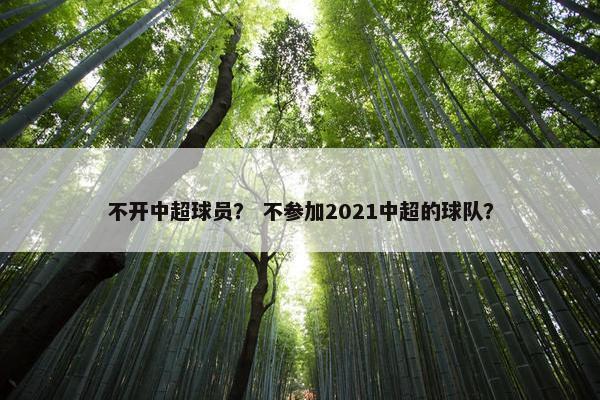不开中超球员？ 不参加2021中超的球队？