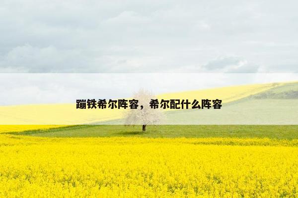 蹦铁希尔阵容，希尔配什么阵容