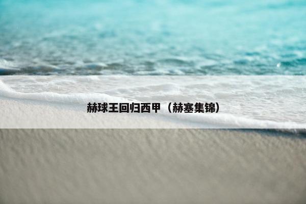 赫球王回归西甲（赫塞集锦）