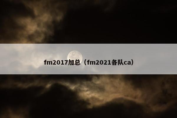 fm2017加总（fm2021各队ca）