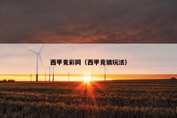 西甲竟彩网（西甲竞猜玩法）