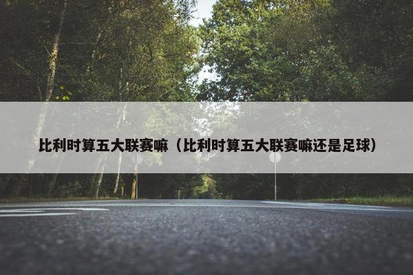 比利时算五大联赛嘛（比利时算五大联赛嘛还是足球）