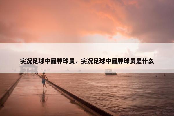 实况足球中最胖球员，实况足球中最胖球员是什么