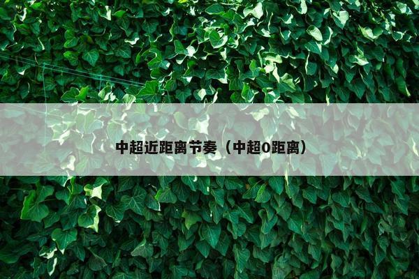 中超近距离节奏（中超0距离）