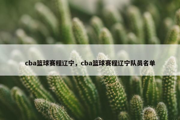 cba篮球赛程辽宁，cba篮球赛程辽宁队员名单